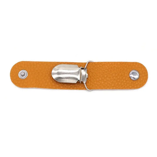 Orange-Vegan Leather Hat Clip